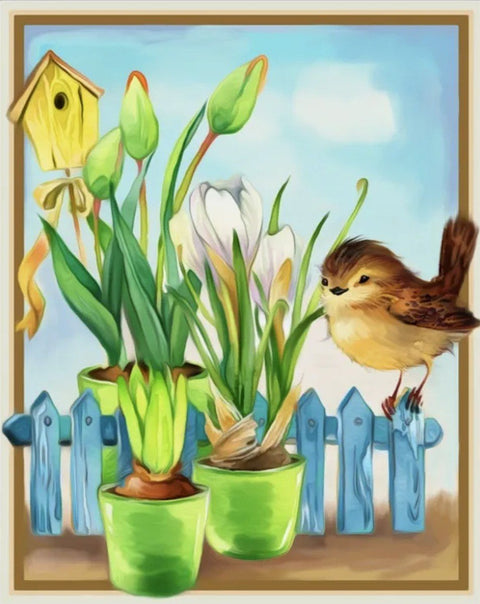 Diamond painting Curious Bird AZ - 1469 Size: 24х30 - Hobby.lt 🇬🇧