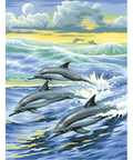 Diamond painting Dolphins Family AZ - 1062 Size: 30х40 - Hobby.lt 🇬🇧