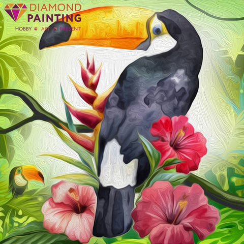 Diamond painting Exotic Toucan AZ-1490 Size: 20х20