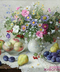 Diamond painting Flower & Fruit Still Life AZ - 1196 Size: 60х50 - Hobby.lt 🇬🇧