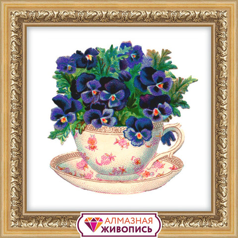 Diamond painting Flowers in the Cup AZ-1440 Size: 25х25