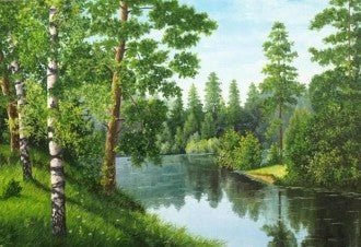 Diamond painting Forest River AZ - 1243 Size: 55x38 - Hobby.lt 🇬🇧