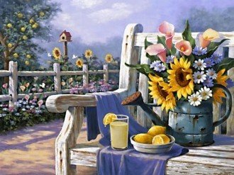 Diamond painting Garden Still Life AZ - 1334 Size: 40*30 - Hobby.lt 🇬🇧