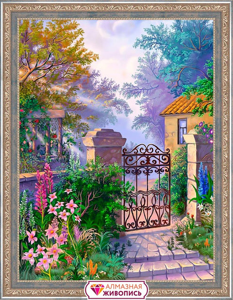 Diamond painting Gates to the Garden AZ - 1329 Size: 30*40 - Hobby.lt 🇬🇧