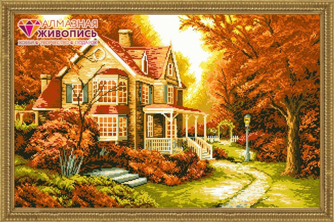 Diamond painting Golden Autumn AZ - 482 Size: 75х48 - Hobby.lt 🇬🇧