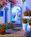 Diamond painting Greek Street AZ - 1345 Size: 30*40 - Hobby.lt 🇬🇧