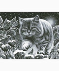 Diamond painting Grey Cat AZ - 1415 Size: 40х30 - Hobby.lt 🇬🇧