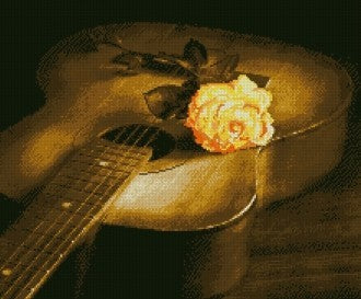 Diamond painting Guitar and Rose AZ-1051 Size: 55х46