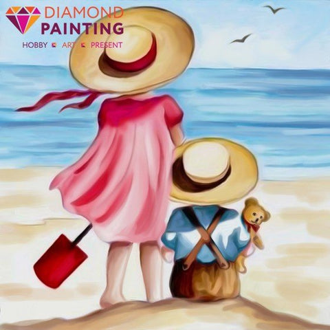 Diamond painting Holiday on the Beach AZ - 1486 Size: 20х20 - Hobby.lt 🇬🇧