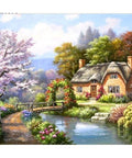 Diamond painting House near the River AZ - 1220 Size: 60х45 - Hobby.lt 🇬🇧