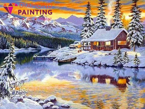 Diamond painting House near the River AZ-1290 Size: 60х45