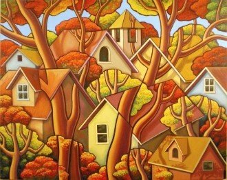 Diamond painting Houses AZ - 1163 Size: 50х40 - Hobby.lt 🇬🇧