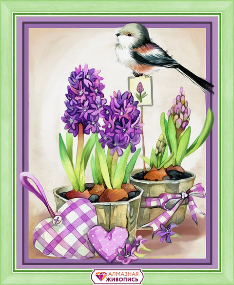 Diamond painting Hyacinths Aroma AZ-1467 Size: 24х30