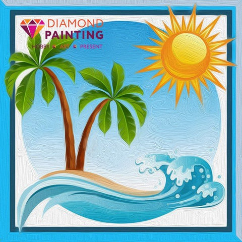 Diamond painting Inhabited Island AZ - 1487 Size: 20х20 - Hobby.lt 🇬🇧
