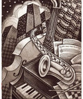 Diamond painting Jazz in the City AZ - 1180 Size: 40х50 - Hobby.lt 🇬🇧