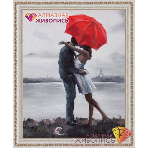 Diamond painting Kiss under Umbrella AZ-1408 Size: 40х50