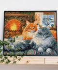 Diamond Painting Kit 2 Cats AZ - 1649 40_50cm - Hobby.lt 🇬🇧