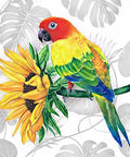 Diamond painting kit A bright parrot 40*40 cm WD2687 - Hobby.lt 🇬🇧