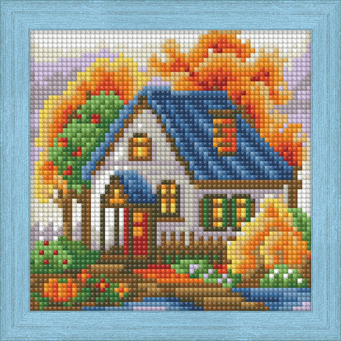 Diamond Painting Kit Autumn House AZ-1565 15_15cm