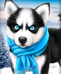 Diamond Painting Kit Blue Eye Husky AZ - 1540 15_20cm - Hobby.lt 🇬🇧