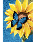 Diamond painting kit Butterfly and Sunflower WD031 - Hobby.lt 🇬🇧