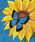 Diamond painting kit Butterfly and Sunflower WD031 - Hobby.lt 🇬🇧