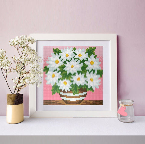 Diamond Painting Kit Chamomiles AZ - 1638 15_15cm - Hobby.lt 🇬🇧