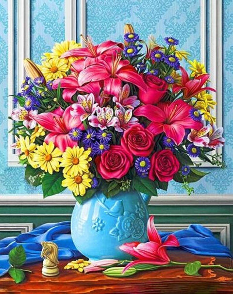 Diamond painting kit Colourful Bouquet 40*50 cm WD2520 - Hobby.lt 🇬🇧