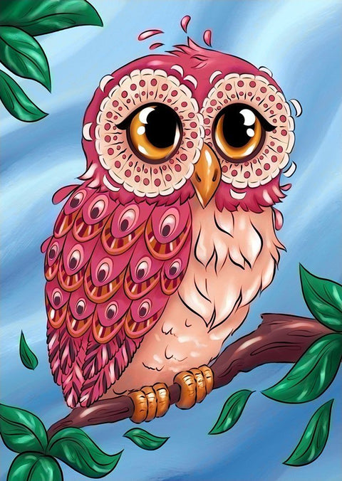 Diamond painting kit Colourful Owl WD2491 - Hobby.lt 🇬🇧