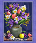 Diamond Painting Kit Daffodils and Irises AZ - 1693 30x40cm - Hobby.lt 🇬🇧