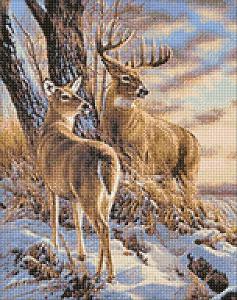 Diamond painting kit Deer in Winter WD085 - Hobby.lt 🇬🇧