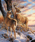 Diamond painting kit Deer in Winter WD085 - Hobby.lt 🇬🇧