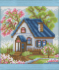 Diamond Painting Kit Diamond Painting Spring House AZ - 1567 15_15cm - Hobby.lt 🇬🇧