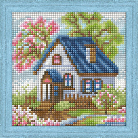 Diamond Painting Kit Diamond Painting Spring House AZ - 1567 15_15cm - Hobby.lt 🇬🇧