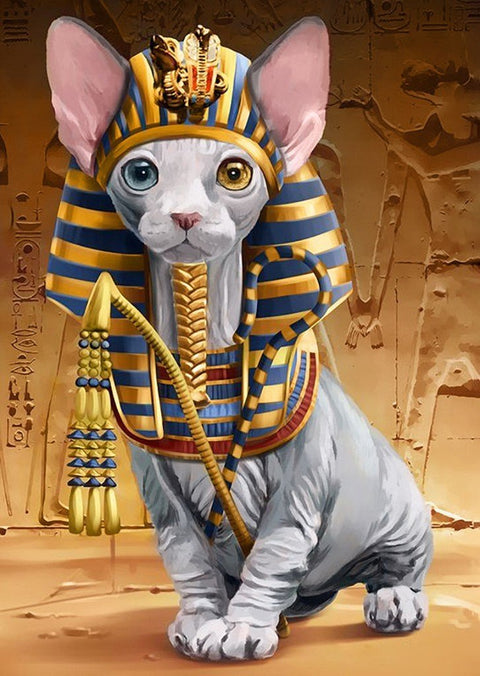 Diamond painting kit (Discontinued) Pharaoh Sphynx Cat WD2511 - Hobby.lt 🇬🇧