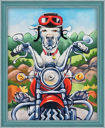 Diamond Painting Kit Dog the Biker AZ-1547 24_30cm