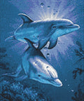 Diamond painting kit Dolphins' Dating WD222 - Hobby.lt 🇬🇧