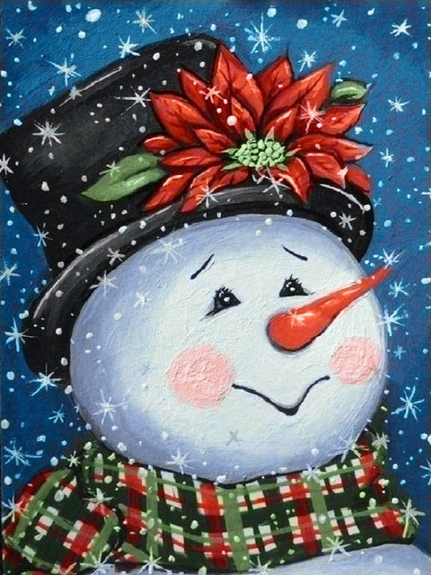 Diamond painting kit Fancy Snowman WD2437