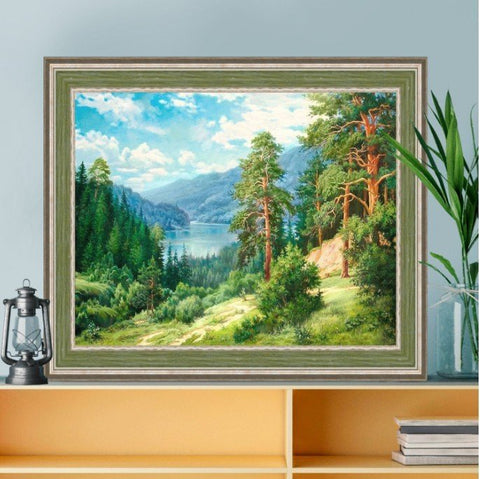 Diamond Painting Kit Fjord AZ - 1684 50x40cm - Hobby.lt 🇬🇧