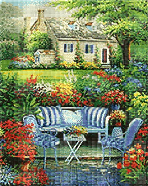 Diamond painting kit Flower Garden WD097 - Hobby.lt 🇬🇧