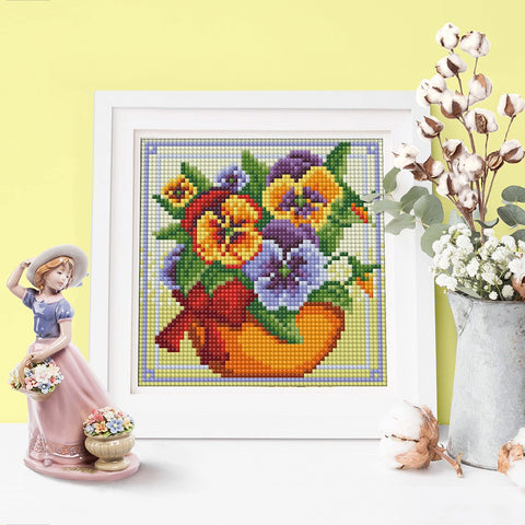 Diamond Painting Kit Flowers AZ-1636 15_15cm