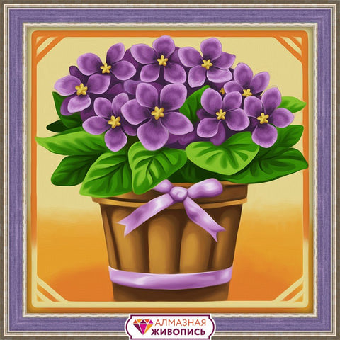 Diamond Painting Kit Flowers AZ - 1637 15_15cm - Hobby.lt 🇬🇧