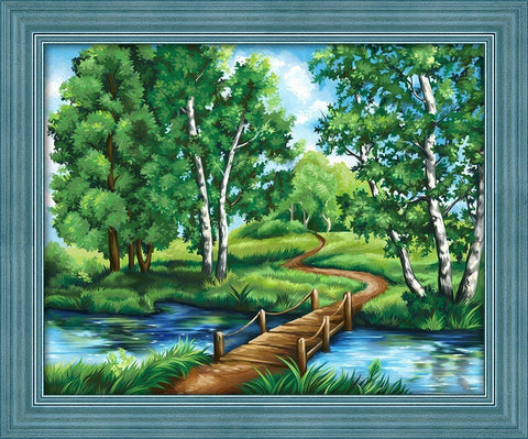 Diamond Painting Kit Forest AZ - 1627 50_40cm - Hobby.lt 🇬🇧