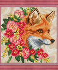 Diamond Painting Kit Fox in Flowers AZ - 1662 30x30cm - Hobby.lt 🇬🇧