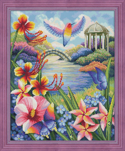 Diamond Painting Kit Garden in Bloom AZ - 1666 40x50cm - Hobby.lt 🇬🇧