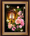 Diamond Painting Kit Lantern and Roses AZ - 1721 30x40cm - Hobby.lt 🇬🇧