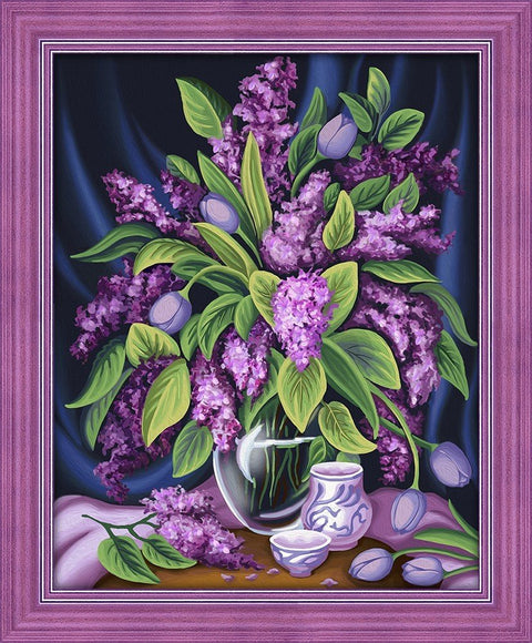 Diamond Painting Kit Lilac AZ - 1629 50_40cm - Hobby.lt 🇬🇧