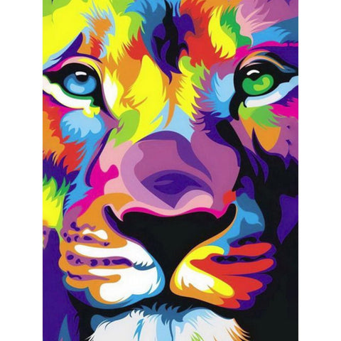 Diamond painting kit Lion's Look WD288