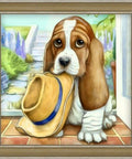 Diamond Painting Kit Little Basset AZ - 1545 20_20cm - Hobby.lt 🇬🇧