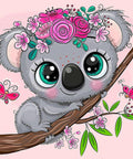 Diamond painting kit Little Koala 20*20 cm WD2529 - Hobby.lt 🇬🇧